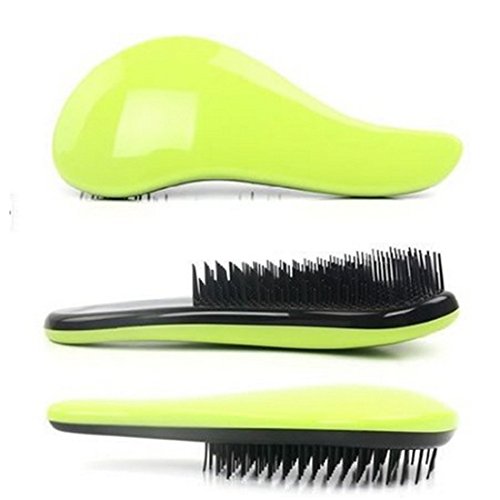 HHE Magic Detangling Handle Tangle Shower Hair Brush Comb Salon Styling Tamer Tool (Green)