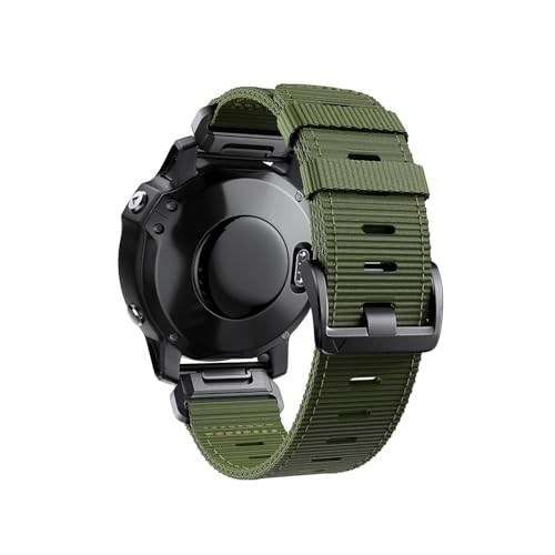 22mm 26mm�i�C�����N�C�b�N�X�g���b�v�ɓK������Garmin Fenix 8 7X Pro 6X Pro 5 Plus 3 Epix Pro(Army green,Instinct 2X)