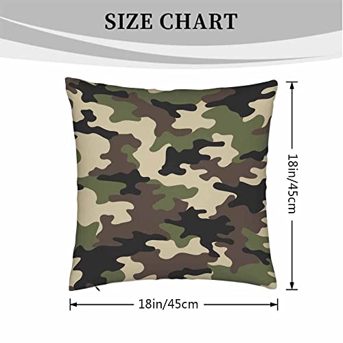 Beabes MJ-PC-A067 Pillow Cases Fashion Black Brown Green Camo Seamless Pattern Pack Of 2,Decorative Throw Pillow Covers thumb #3