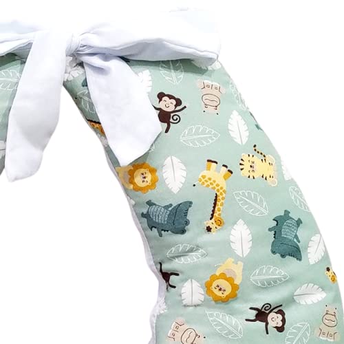 Capa De Almofada Para Amamentação Bebê Zoo Verde