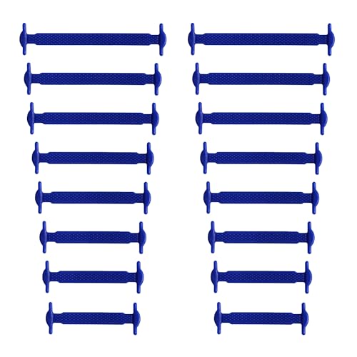 Yusimu No Tie Elastic Trainers Shoelaces for Adult and Kids,Tieless Flat Laces for Converse,Air Force,and Boots,Waterproof,Stretchy Silicone Shoes Laces - Navy Blue Yusimu No Tie Elastic Trainers Shoelaces for Adult and Kids,Tieless Flat Laces for Converse,Air Force,and Boots,Waterproof,Stretchy Silicone Shoes Laces - Navy Blue