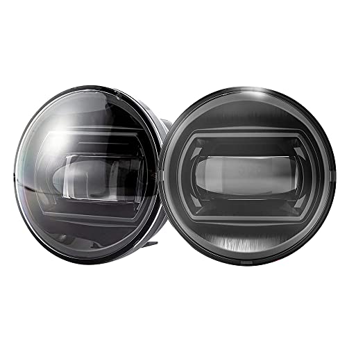 Fieryred Led Fog Light Assembly Compatible With Tacoma 2005-11/Solara 2004-06/Sequoia 2008-15/Tundra 2007-13 Driving Fog Lamp, Offroad Front Bumper Replacement - Black, 1 Pair #TOP13