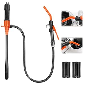 Bomba de transferencia de combustible portátil de 2.8 GPM, bomba de combustible manual fácil de usar, bomba de sifón a batería para bombas de combustible mecánicas de gasolina, ajuste universal para
