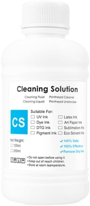 250ML Cleaning Liquid Kit For Inkjet Printer Compatible With Dye Pigment Sublimation Ink