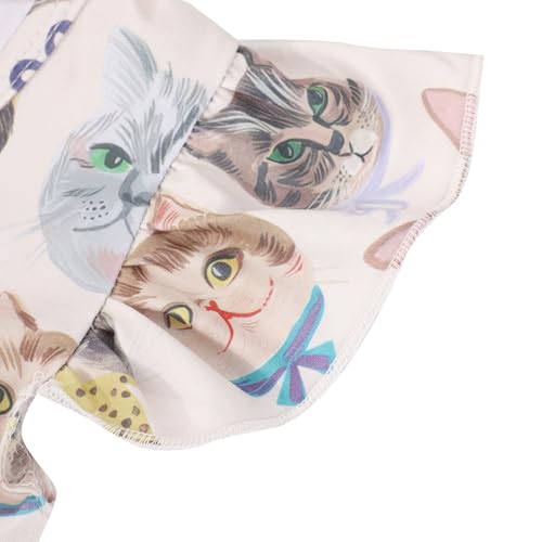 Toddler Girl Casual Dress Bow Print Ruffle Bottom Casual Dress Summer Clothes 2-8Y3