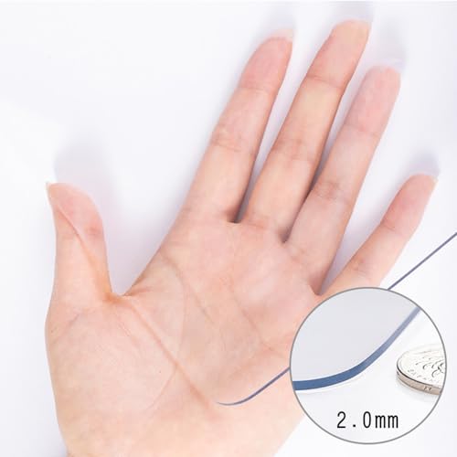 Nappe de protection transparente en PVC givré 2 mm pour mobilier haut de gamme - 8