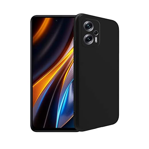 LAWEI Capa de silicone para Xiaomi Poco X4 GT, capa protetora de corpo inteiro com toque macio e sedoso, capa à prova de choque com forro de microfibra (preto)