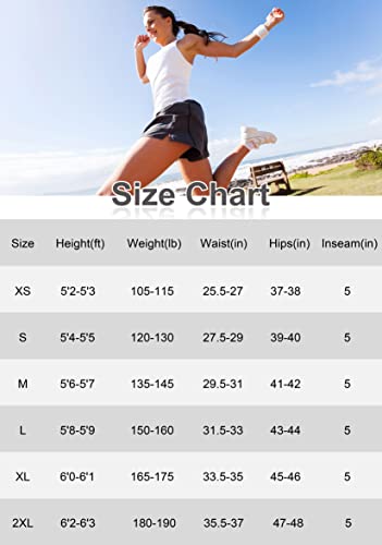 Svensker Women's Athletic Shorts With Pockets High Waisted 5 Inch Quick Dry Gym Exercise Workout Running Shorts For Women(Black, M) #TOP5