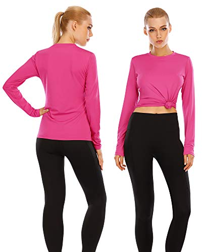 Camiseta feminina FPS 50+ de manga comprida com proteção solar UV de secagem rápida Rash Guard para