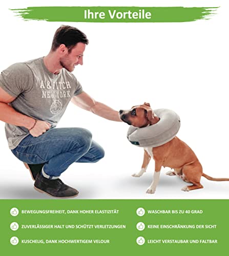 NEU: MC-Royal®Premium Halskrause - aufblasbare Premium Halskrause für Hunde und Katzen [zuverlässiger Schutz] - Hundehalskrause - Leckschutz Hund - Hundekragen - Halskrause Katzen - Schutzkragen Hund