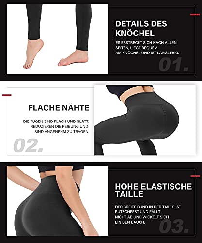 Campsnail Enkellange dameslegging, sportbroek met hoge taille, geschikt voor yoga / hardlopen / fitness / fietsen - Image 5