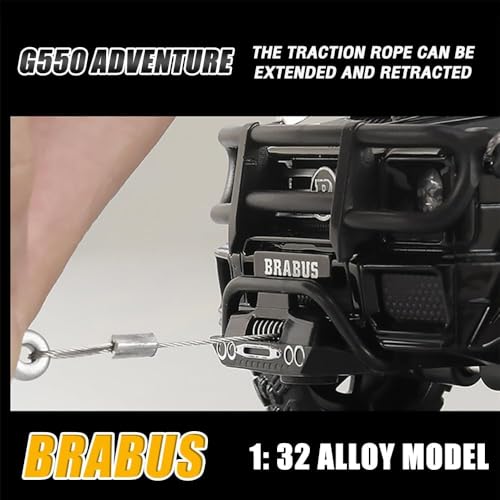 Image of 1:32 Benz G550 Adventure Edition Alloy Diecast Toy Car Pull Back Action, Sound & Light, Openable Doors for Kids (White)