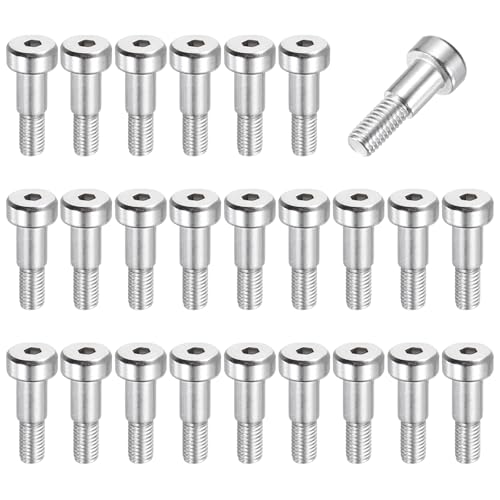 MECCANIXITY 26Pcs 304 Stainless Steel Shoulder Bolt 6mm Dia 8mm L M5x0.8