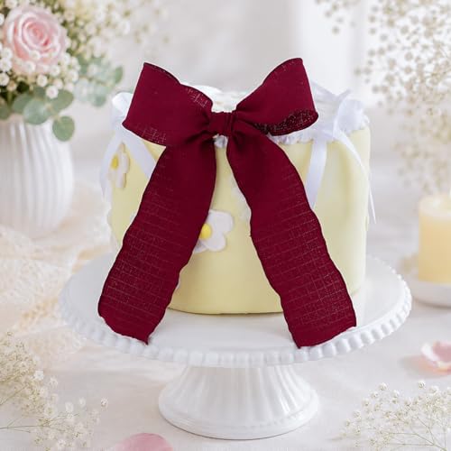 Ruffle Edge Fabric Ruffled Ribbon Wavy Trim Red, 1 Inch x 10 Yards — view 5