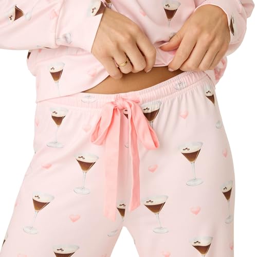 Image of PJ Salvage Women's [Amazon Exclusive] Cloud Jersey Open-bottom Pajama 2-piece Pj Set