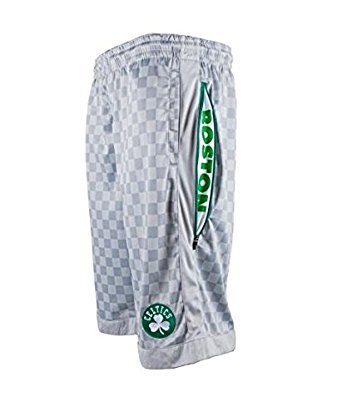 Boston Celtics Checkered Shorts, Gray 