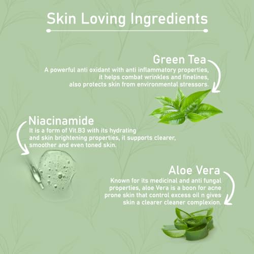 Image of Biofresh Green Tea Antioxidant Serum Provides Intense Hydration Controls Sebum Production and Decrease Breakouts 100% Vegan for Revitalizing Hydrates & Plumps Skin 15ml