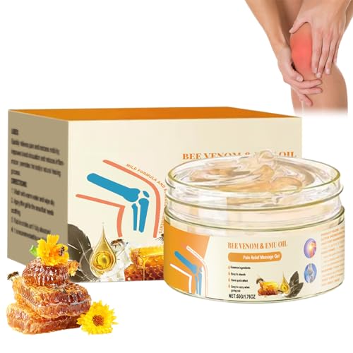 Veneno de Abeja Crema, Crema para Aliviar el Dolor de Articulaciones, Crema Curativa de Articulaciones, Bee Venom Cream Relieves Joint Pain para Espalda, Cuello, Manos, Pies, Hombros (1)