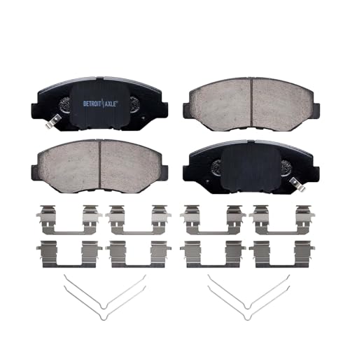 Image of Detroit Axle - Front Brake Kit for 2003-2007 Honda Accord 2003-2008 Pilot | Disc Brake Rotors Ceramic Brake Pads Replacement 11.81 inch inch Front Rotors