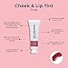 MCoBeauty - Cheek and Lip Tint - Gel-Cream Formula for Buildable Color - Multi-Use Tint for Lips and Cheeks - Dusk, Cherry Red Shade - Tinta para Labios, Liquid blush for Cheeks & Lips
