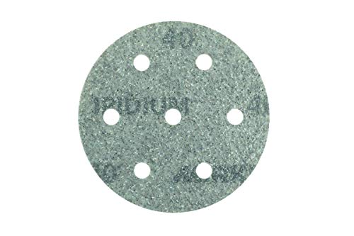 Mirka Iridium Premium-Schleifpapier diameter 90mm Hook & loop 7-Loch, Korn 40, 50 Stk/Zum Schleifen von Lack, Spachtel