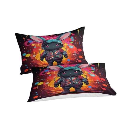 Housse de couette lapin 3D en microfibre premium douce et haute qualité - 5