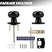 Probrico 10 Pack Round Privacy Door Knob(Thumb Turn Lock on The Inside), Keyless Doorknobs Interior/Exterior Lockset,Privacy Knobs for Bedroom/Bathroom,Black Modern Design Door Hardware