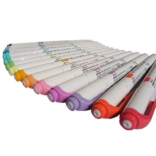 Zebra Mildliner Doublesided Highlighter Pens, 15 Color Full Set with