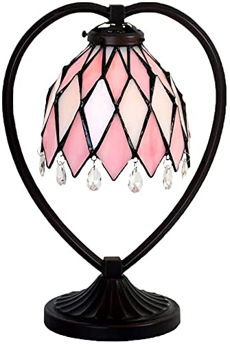 Lampe Tiffany rose de 7 pouces, cadeau idéal pour femme et décoration de mariage