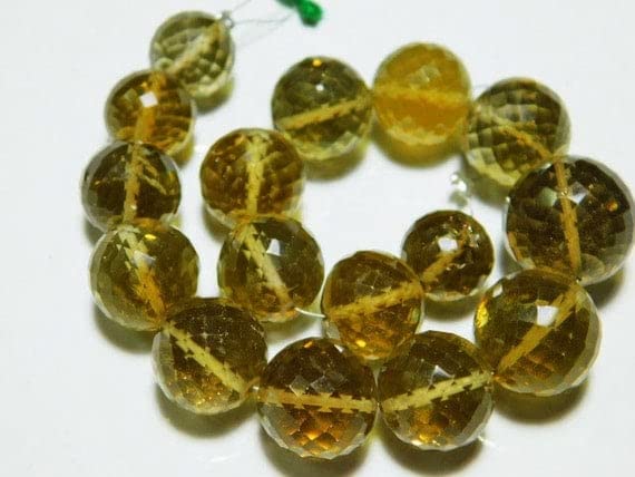Quartz bière facetté de 222 carats, pierres de lumière éternelle