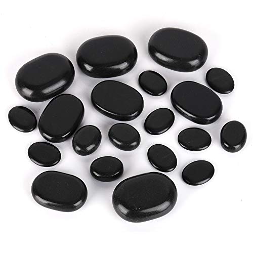 Kit massage aux pierres chaudes en basalte véritable pour traitement thérapeutique
