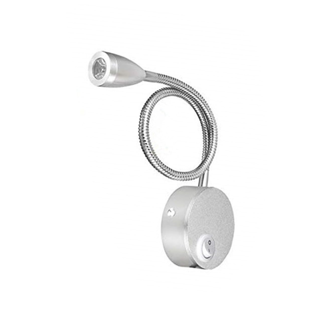 Lámpara de lectura LED flexible en plata cepillada de diseño moderno 8