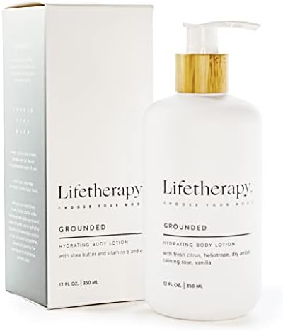 Lifetherapy Hydrating Lotion For Hand & Body | Non Greasy Lightweight Lotion Made with Shea Butter (Grounded)