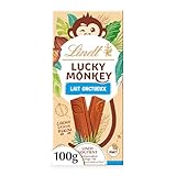 Lindt - Tablette LUCKY MONKEY Lait Onctueux - Chocolat au Lait, 100g