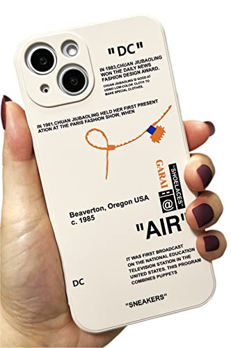 Coque silicone iPhone 15 blanc avec protection intégrale ultra fine motif étiquette
