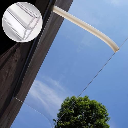 Auvent d'extérieur en polycarbonate pour éviter les infiltrations d'eau - 7