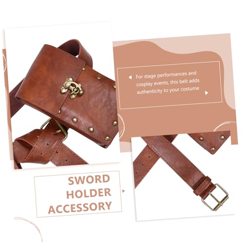 Authentic Renaissance Accessories: Embossed Sword Belt for Cosplay and Stage Performances3