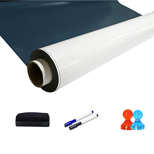 Magnetic Whiteboard Contact Paper - Self Adhesive Dry Erase Wall Sticker With Marker