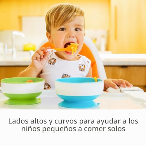Miniatura 6 de Munchkin Stay Put Suction Bowl Set Para Bebés Y Bebés De 6 Meses Set Bpa Free Para Deslactosación Compatible Microondas Y Lavavajillas 3 Piezas