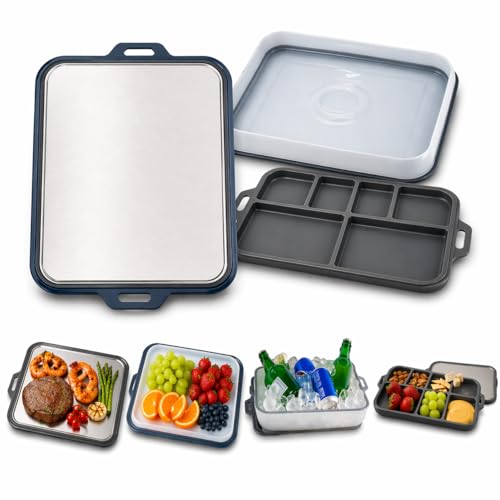 Bandeja multiusos con tapa plegable y placas divididas miniatura 1