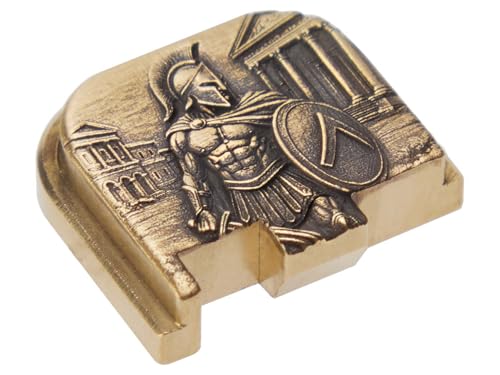 NDZ Performance 3D Engraved Slide Cover Back Plate for Glock 43, 43X & 48 – Solid Brass – 9mm Slimline Models – Spartan Design – Made in USA