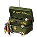 3" Green Fishing Tackle Box "So Many Lures?" Fisherman Christmas Ornament