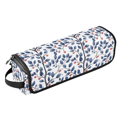 Bolsa organizadora de viaje para herramientas de cabello resistente al calor con diseño de mármol y hojas para planchas y rizadores miniatura 1