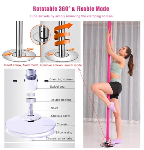 Barre de danse en silicone rose stable pour corriger le manque de grip - 5