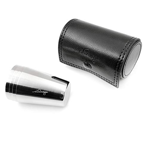 Isavage Shot Glasses With Black Leather Case 1.2Oz Each Set Of 4 18/8 Stainless Steel, 1Pc Reusable Bag-Ym201 #TOP3