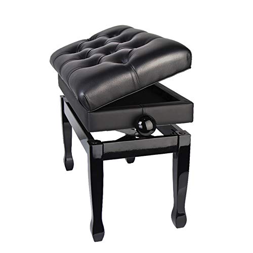 TEmkin Tabouret de Piano Banc de Piano Solo Tabouret de Piano en Bois de Luxe avec Compartiment de Rangement Tabouret de Clavier sans Dossier en Cuir réglable en Hauteur, pour Jouer à la - Les Beatles, Paul McCartney, John Lennon, RIngo Starr, George Harrison TEmkin Tabouret de Piano Banc de Piano Solo Tabouret de Piano en Bois de Luxe avec Compartiment de Rangement Tabouret de Clavier sans Dossier en Cuir réglable en Hauteur, pour Jouer à la