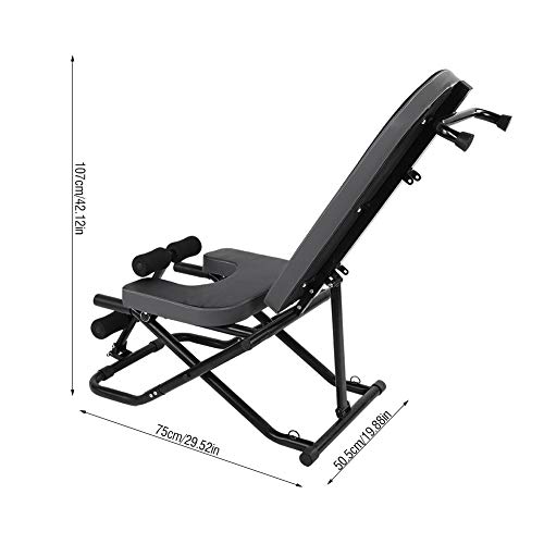 Weight Bench, Heavy Duty Sit Up Bench Flat/Incline/Decline Bench Fitness Yoga Inversion Table Chair Folding Multi-functional Bench Utility Exercise Workout Equipment Load up to 330lbs for Home Gym