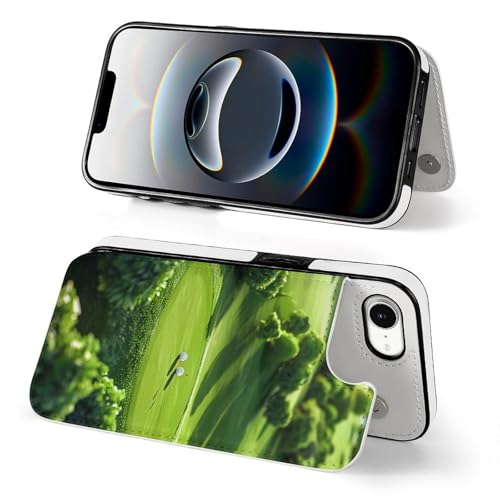 Étui portefeuille pour iPhone 16 E de golf élégant en cuir - 4