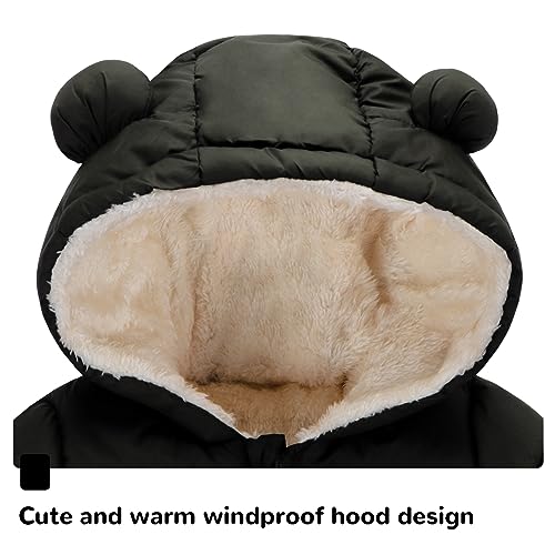 Infant Baby Boy Fleece Jacket For Toddler Girl Winter Coats Clothes 12-18 Months - Thumbnail 2