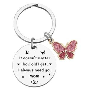 Mom Birthday Gifts Mothers Day Gifts from Daughter Son Christmas Valentines Day Gifts Keychain from Kids Baby Toddler